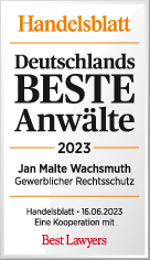 Deutschlands beste Anwälte 2023 (Germany's Best Lawyers 2023) Jan Malte Wachsmuth (Handelsblatt / Best Lawyers)