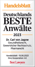 Deutschlands beste Anwälte 2023 (Germany's Best Lawyers 2023) Dr. Carl von Jagow (Handelsblatt / Best Lawyers)